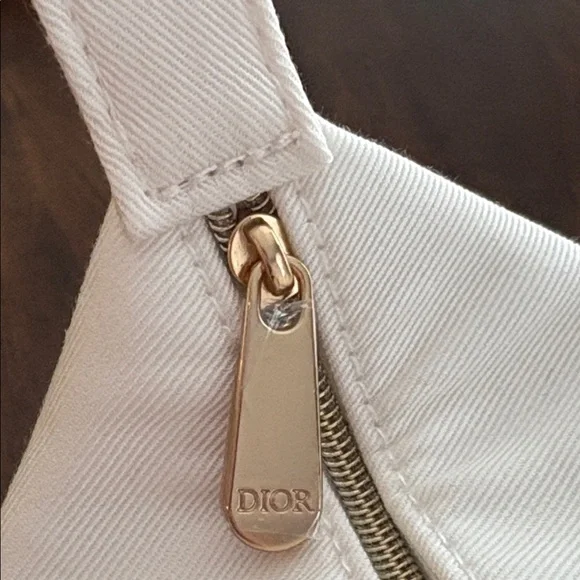 Dior White Canvas Pouch - Picture 8 of 12